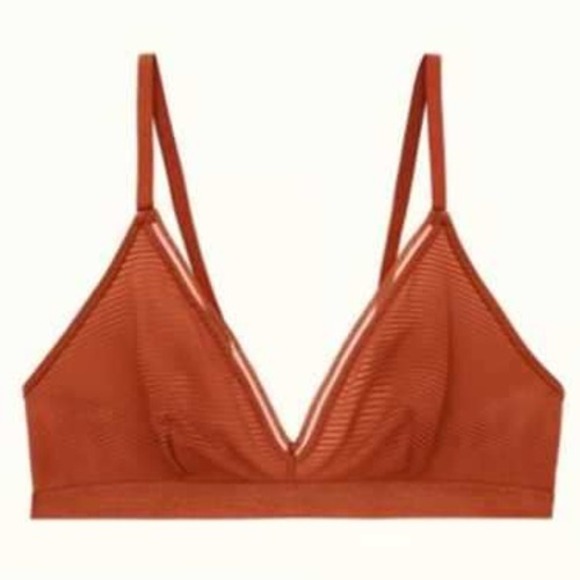 Third Love Other - THIRD LOVE XL triangle wireless bralette ginger shadow stripe